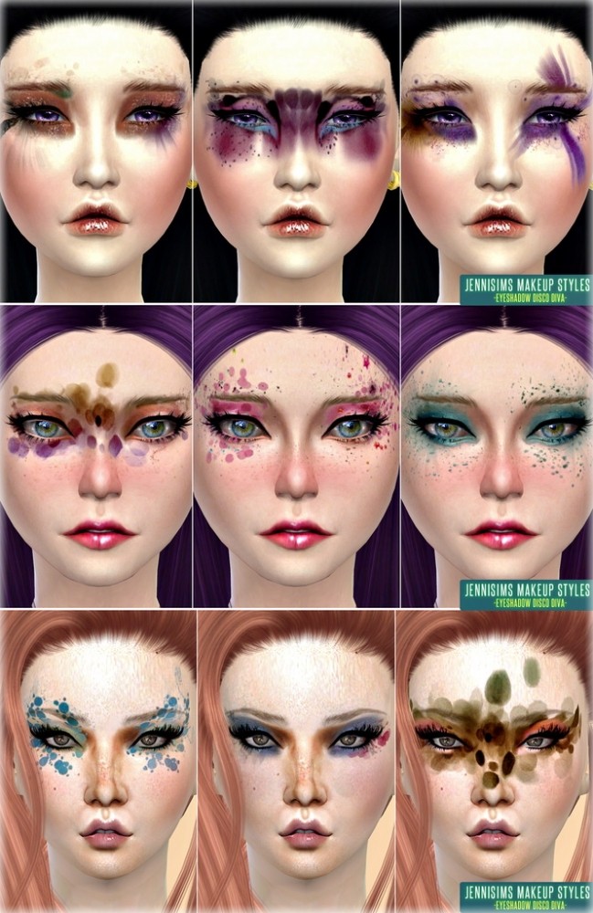 Sims 4 Makeup Styles Disco Diva Fantasy EyeShadow at Jenni Sims