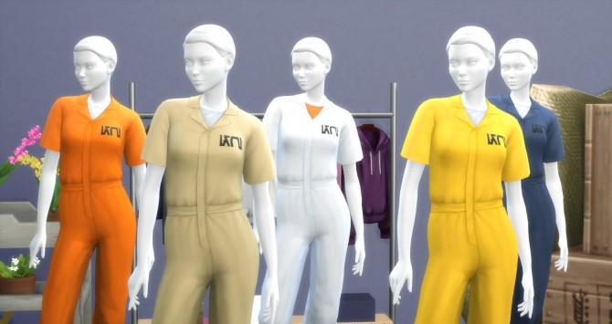 Sims 4 Get to Work Prison Uniforms Unlocked at MissyMeowRawr