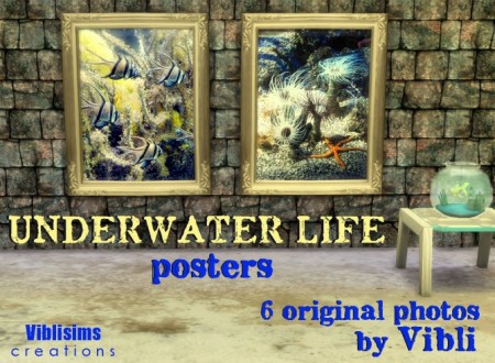 UNDERWATER LIFE 6 posters by ciaolatino38 at Mod The Sims