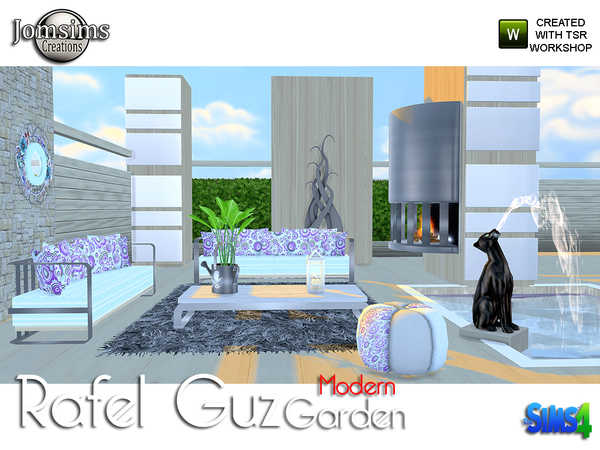 Sims 4 Rafel guz modern garden by jomsims at TSR