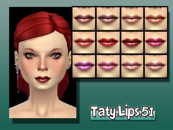 Sims 4 Taty Lips 51 by tatygagg at TSR