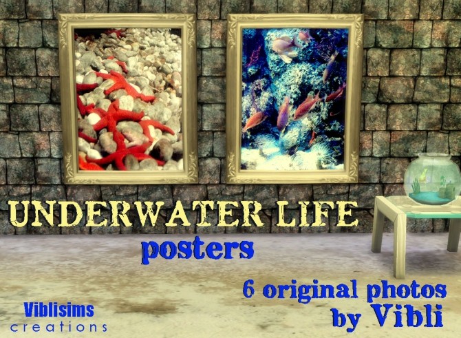 Sims 4 UNDERWATER LIFE 6 posters by ciaolatino38 at Mod The Sims