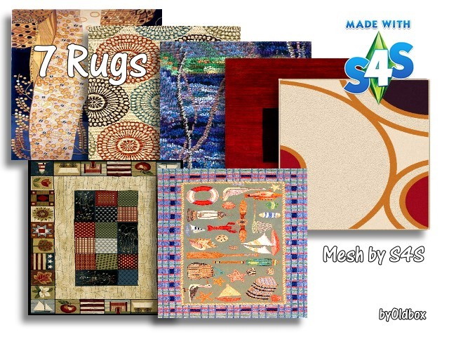 Sims 4 7 rugs by Oldbox at All 4 Sims