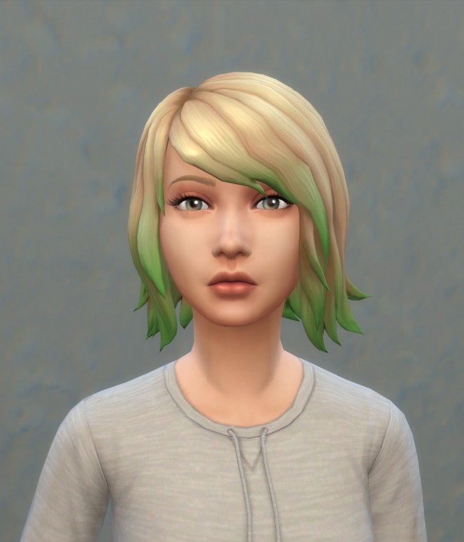 Sims 4 Shaggy Bob Recolor Pastel Ombre by lottidiezweite at Mod The Sims