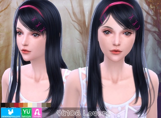Sims 4 YU106 Lovers hair (Pay) at Newsea Sims 4