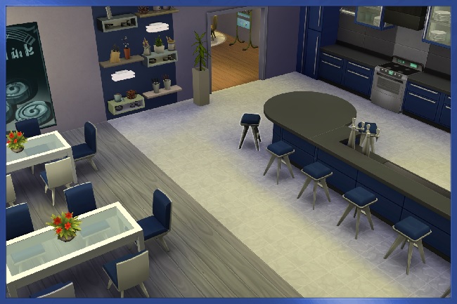 Sims 4 Basement in Blue house by Kosmopolit at Blacky’s Sims Zoo