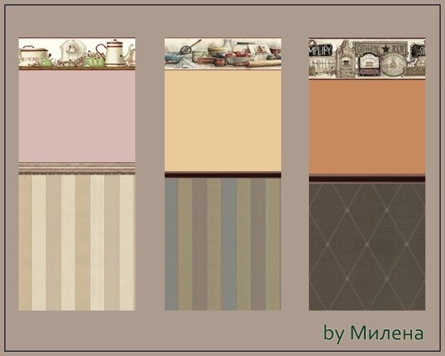 Sims 4 Kitchen wallpapers at Sims by Mulena