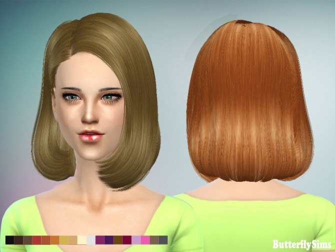 Sims 4 B fly hair AF150 no hat by YOYO (Pay) at Butterfly Sims