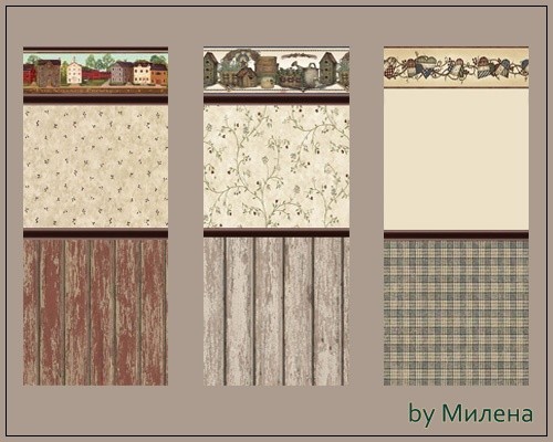 Sims 4 Kitchen wallpapers at Sims by Mulena