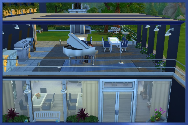 Sims 4 Basement in Blue house by Kosmopolit at Blacky’s Sims Zoo