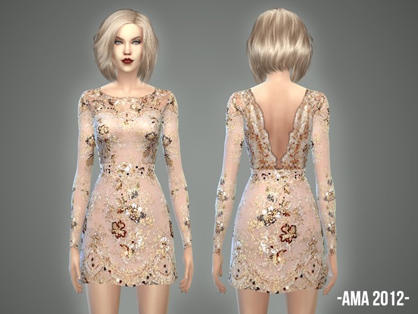 Sims 4 Taylor Swifts AMA dress by April at TSR