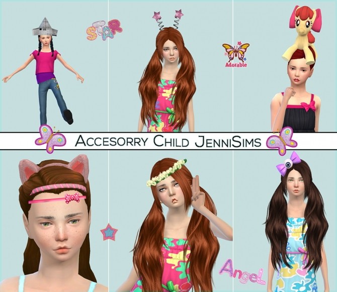Sims 4 Bow Eye, Headband, Origami Hat, My Little Pony, Flower at Jenni Sims