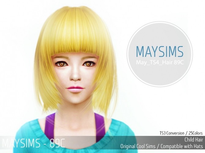 Sims 4 Hair 89C CoolSims retexture (Pay) at May Sims