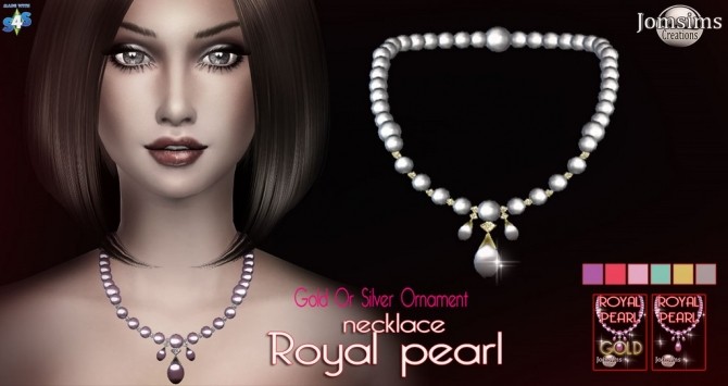 Sims 4 Royal Pearl Necklace at Jomsims Creations