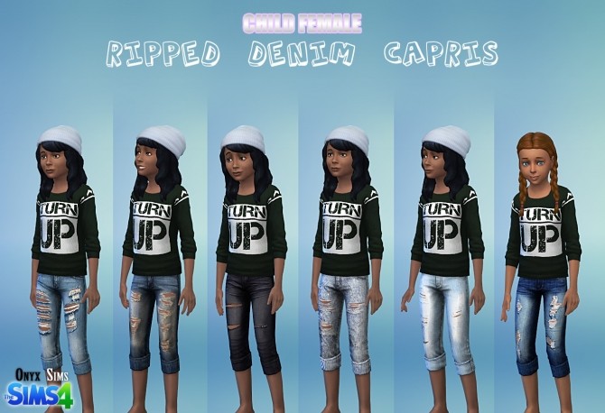 Sims 4 Sweater, capris, joggers at Onyx Sims