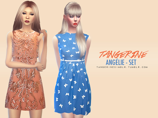 Sims 4 Angelie set by tangerinesimblr at TSR