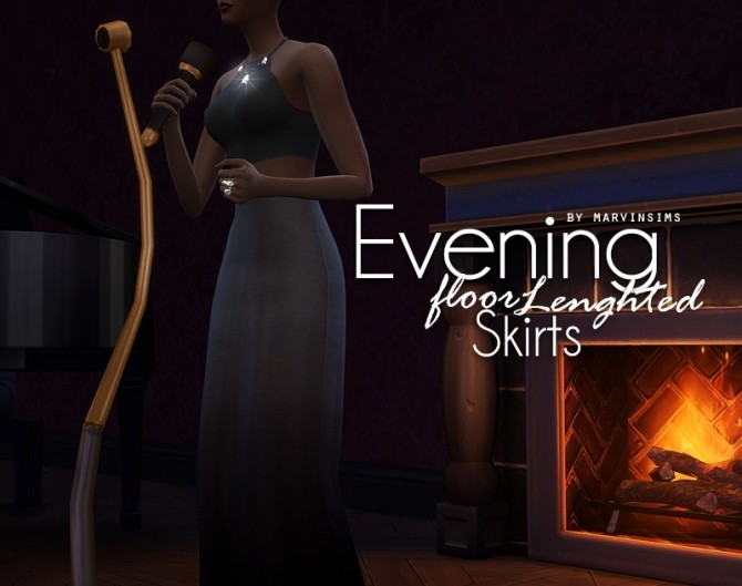 Sims 4 Evening Floor Lengthed Skirts at Marvin Sims
