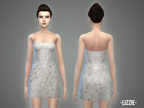 Sims 4 Lizzie dress by April at TSR