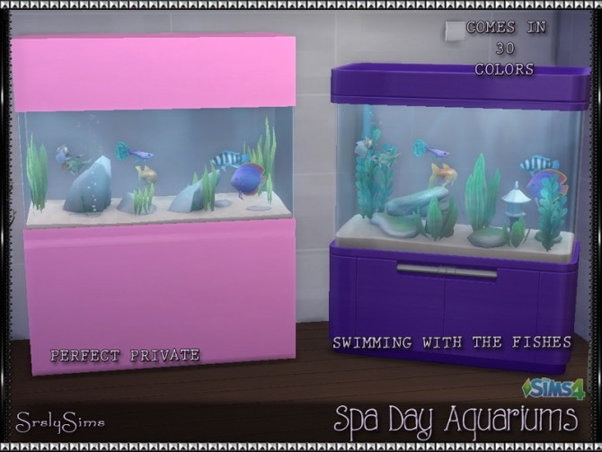 Sims 4 Spa Day Aquariums at SrslySims