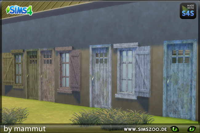 Sims 4 Old French Windows by mammut at Blacky’s Sims Zoo