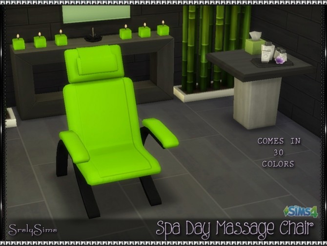 Sims 4 Spa Day Massage Chair at SrslySims