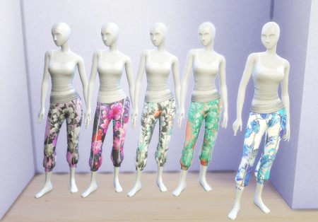 Recolors of EA’s Spa Day Sweatpants at Clever simblr