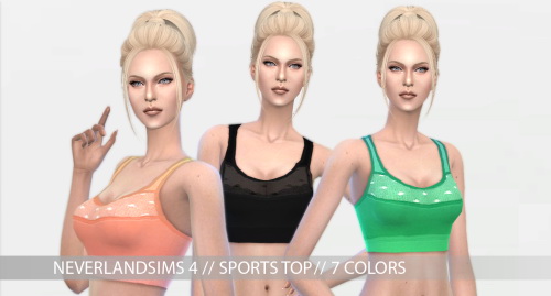 Sims 4 Sport tops at Neverland Sims4