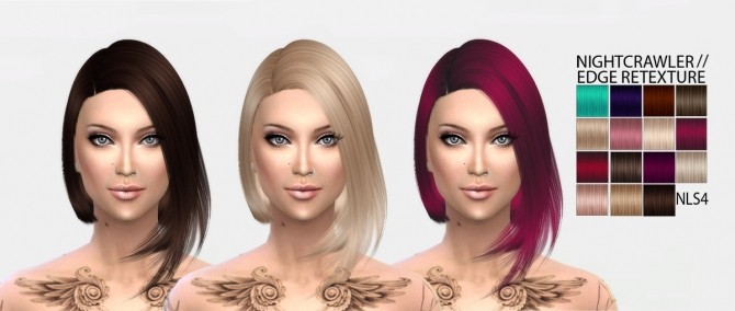 Sims 4 Nightcrawlers Edge hair retexture at Neverland Sims4