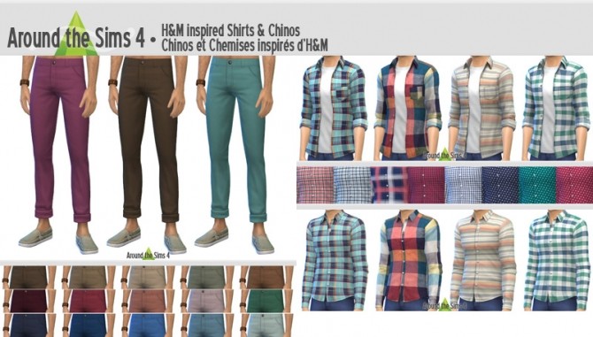 Sims 4 Shirts and chinos by Sandy at Around the Sims 4
