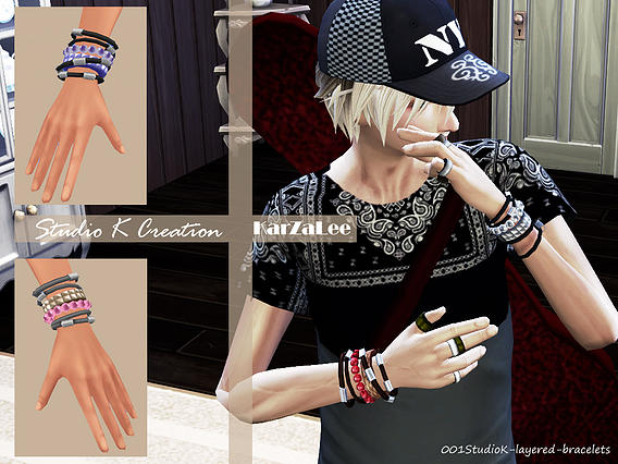 Sims 4 Layered bracelets at Studio K Creation