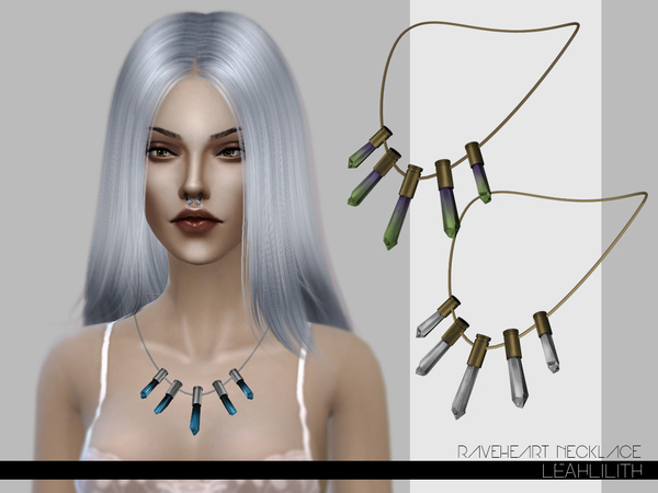 Sims 4 LeahLilith Raveheart Necklace by Leah Lillith at TSR