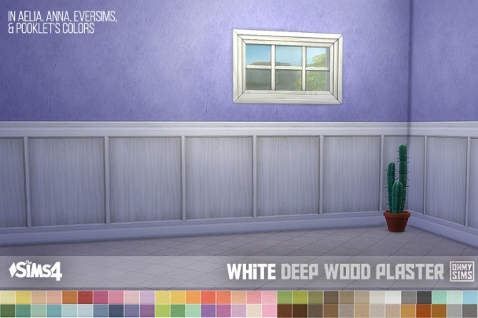 Sims 4 White Paneling Deep Wood Wallpapers at Oh My Sims 4