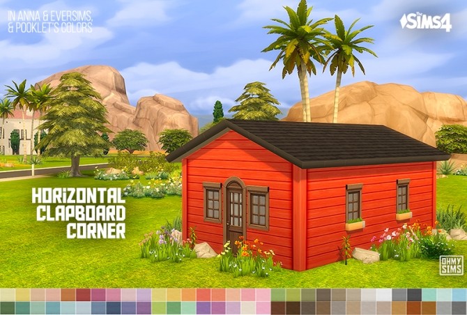 Sims 4 Horizontal and Vertical Clapboard Corners at Oh My Sims 4