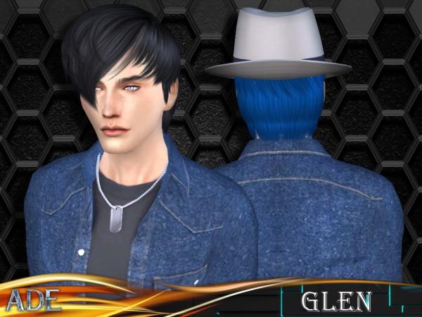 Ade-Glen hair by Ade_Darma at TSR » Sims 4 Updates