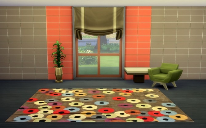 Sims 4 Geometric rug by ihelen at ihelensims