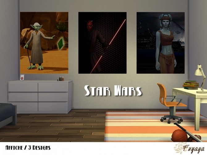 Sims 4 STAR WARS posters by Fuyaya at Sims Artists