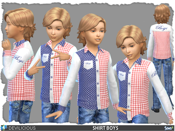 Sims 4 Boys Shirt by Devilicious at TSR