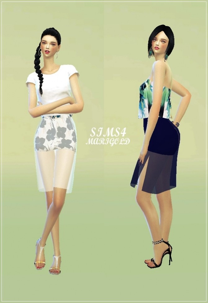 Sims 4 H line skirt at Marigold