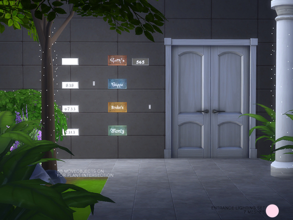 Sims 4 Entrance Lighting Set by DOT at TSR