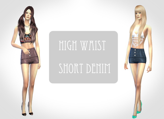 sims 4 high wasted shorts