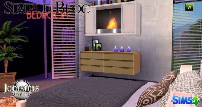 Sims 4 Simple Bloc bedroom at Jomsims Creations