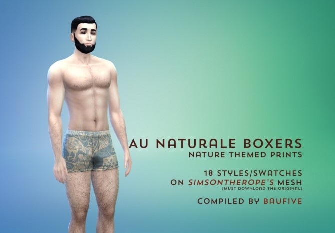 Sims 4 AU naturale boxers at Baufive