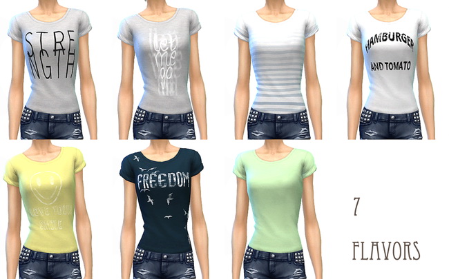 Sims 4 Simple t shirts at ChiisSims – Chocolatte Sims