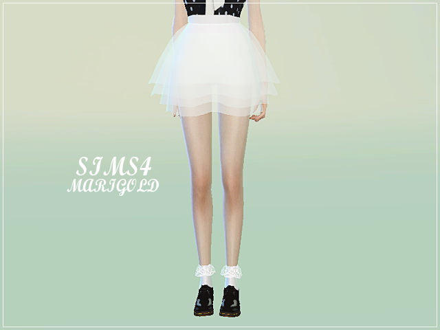 Sims 4 Lovely chiffon mini skirt at Marigold