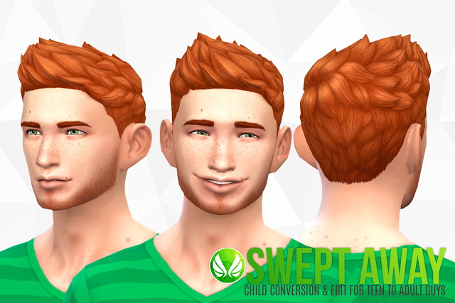 Sims 4 Swept Away Child Hair Conversion at Simsational Designs