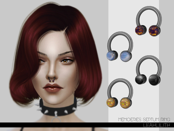 Sims 4 Memories Septum Ring by LeahLilith at TSR