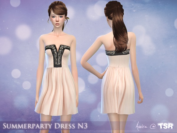 Sims 4 Summerparty Dress N3 by Aveira at TSR
