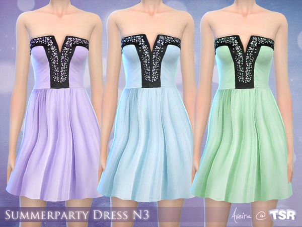Sims 4 Summerparty Dress N3 by Aveira at TSR