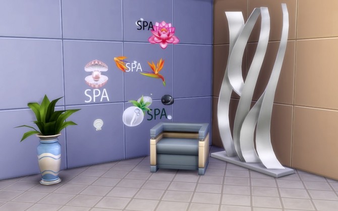 Sims 4 Spa & Beauty Stickers by ihelen at ihelensims