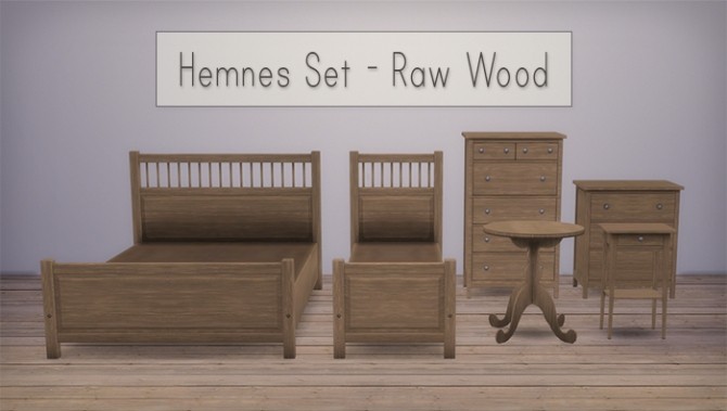 Sims 4 Hemnes Set Raw Wood at Simsrocuted